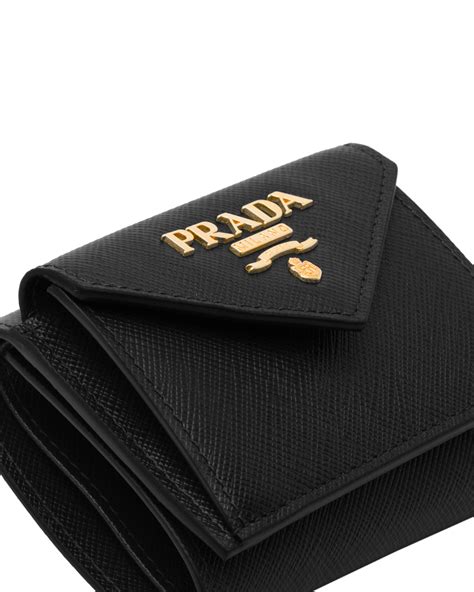 prada leather pouch wallet|small saffiano leather wallet prada.